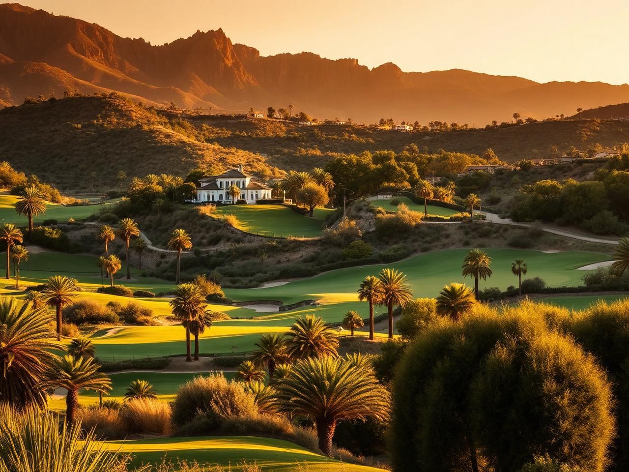 Nueva Andalucía golf valley in Marbella with La Concha mountain backdrop and Las Brisas fairways