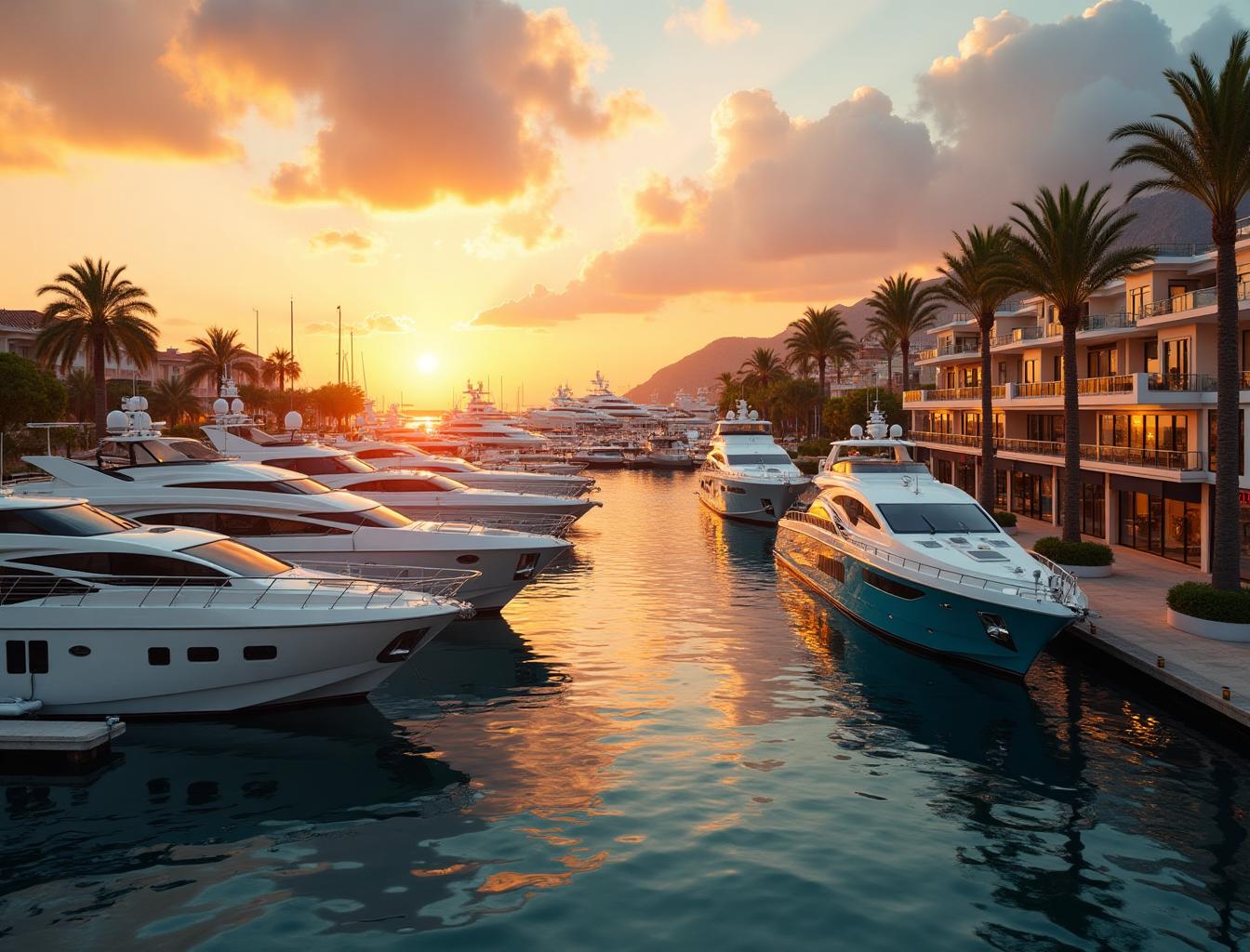 Puerto Banús marina with superyachts and exclusive waterfront apartments